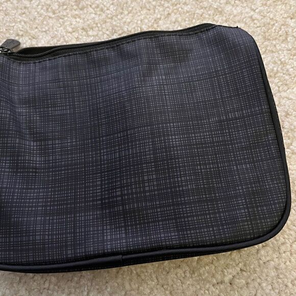Thirty-One Gray Makeup Bag Tote Black Classic Travel Pouch Handbag Organizer - Picture 6 of 6
